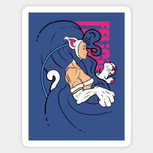 Flat Color - Felicia Profile from Capcom Darkstalker Sticker